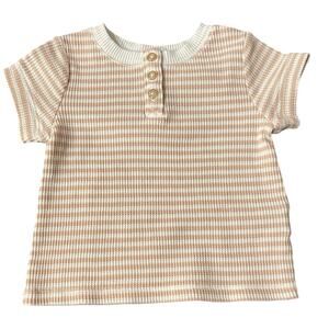 Cat & Jack 18 Months Striped Waffle Shirt
